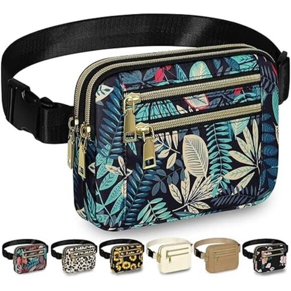 Fanny Packs for Women Fashion Waist Packs Bag with Adjustable Strap and 4 Zipper - Picture 7 of 7